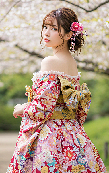 着物ドレスの商品「SHIRAYUKI」の写真